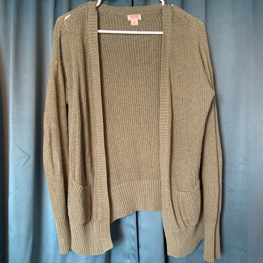 Olive green Knit Cardigan